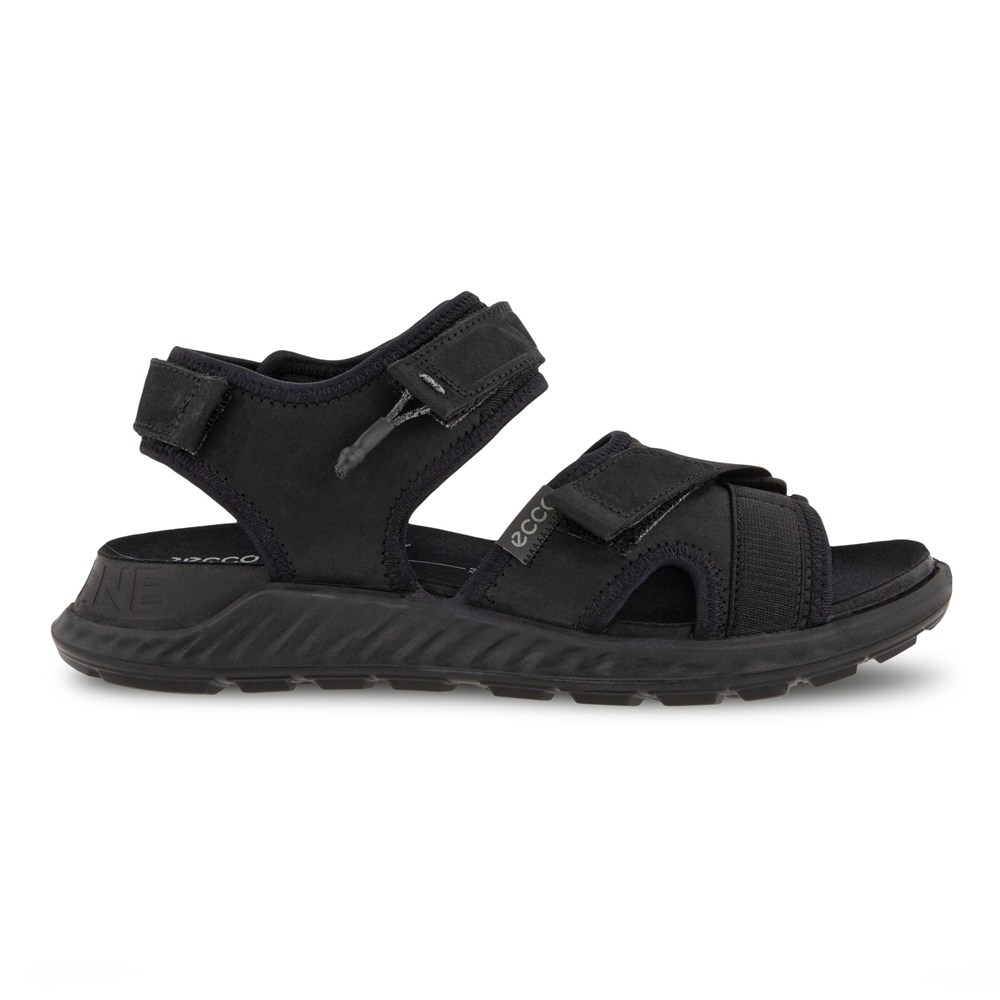 Womens Sandals - ECCO Exowrap 3S Velcro - Black - 4306TUGFZ